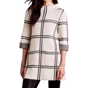 Anthropologie Moth Paned Tunic Sweater